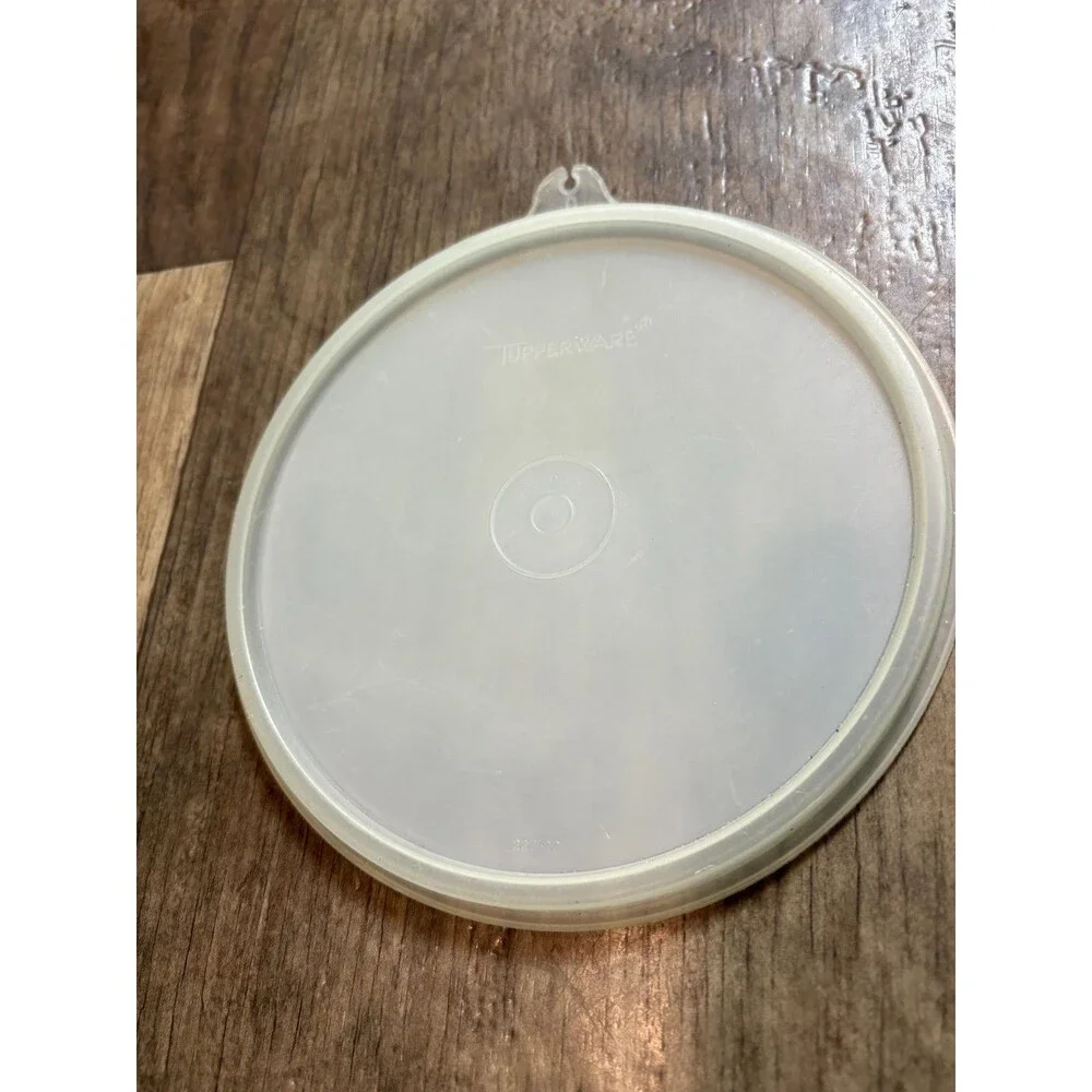Vintage Tupperware Replacement Round Lid Cover Tab Sheer 227-22, 6